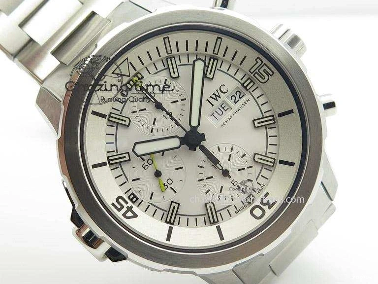 MIROTIME 0205 Versatile Aquatimer Chrono IW376803 V6F 1:1 Best Edition White Dial On SS Bracelet A 7359